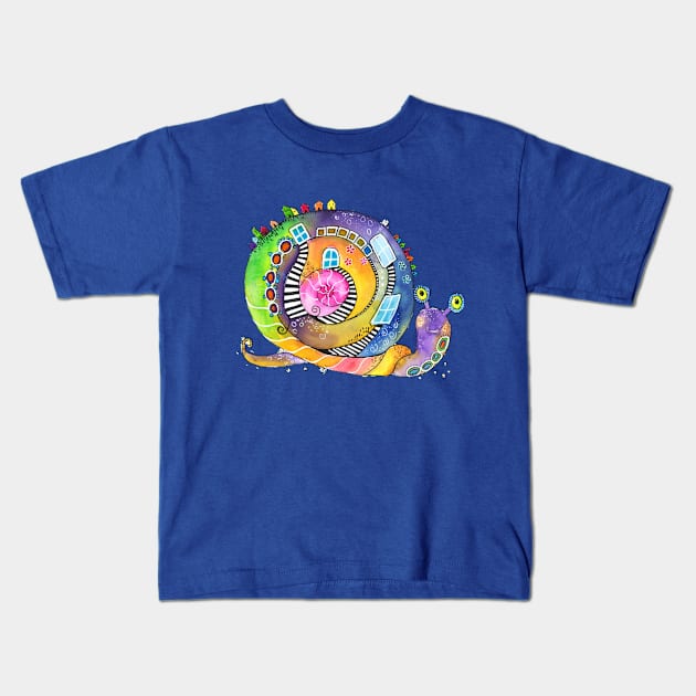 rainbow snail 2 Kids T-Shirt by Design-Arte